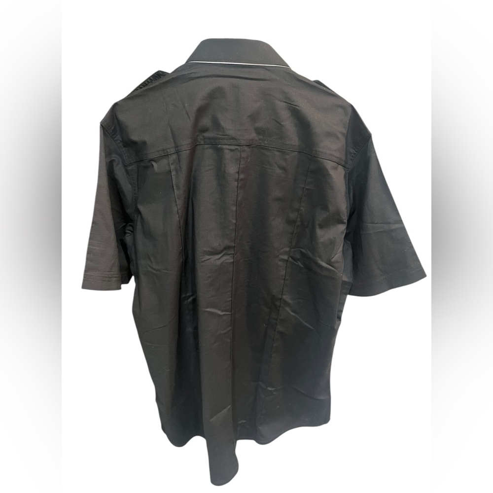 NWT RYNO Gear Men’s Short Sleeve Black Button-Down Shirt - XL - Picture 4 of 7